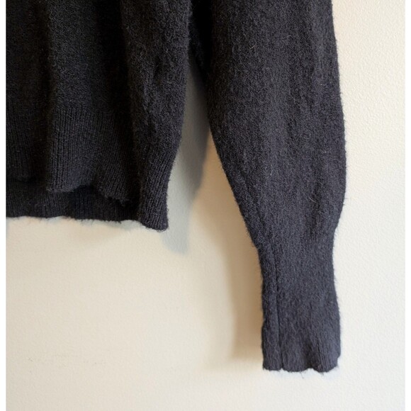 J.Crew Size Small Wool Alpaca Sweater Womens Ragland Sleeve Black S LS Crew - Picture 4 of 5